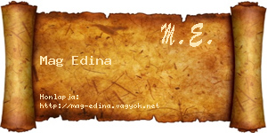 Mag Edina névjegykártya